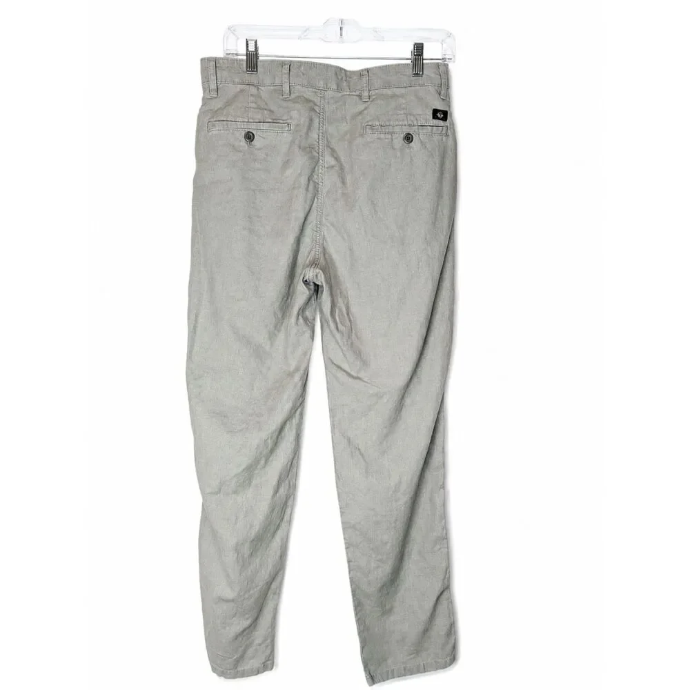 Dockers Men's Hemp Cotton Blend Casual Pats Size 29 Sage Straight Leg Lightweigh